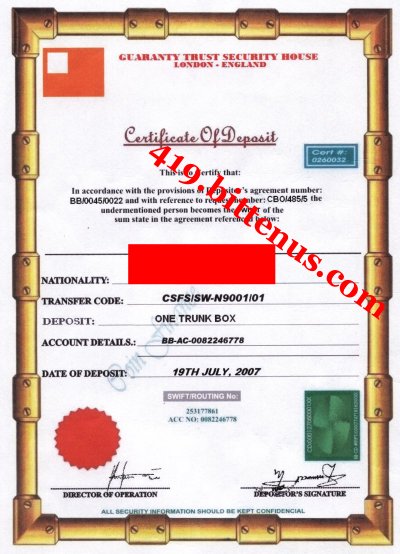Certificate of Deposition- 19-07-2007